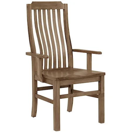 Vertical Slat Arm Chair